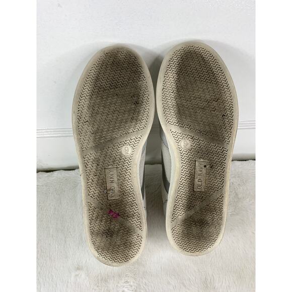 Old Navy Women’s Classic Sneakers White Gray Size 9 Casual Shoes - Picture 10 of 10
